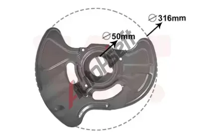 VAN WEZEL Ochrann plech proti neistotm brzdovho kotoue VAW 3032372, 3032372