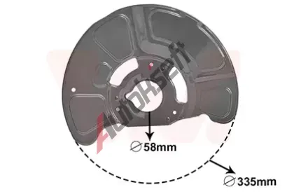 VAN WEZEL Ochrann plech proti neistotm brzdovho kotoue VAW 3044371, 3044371