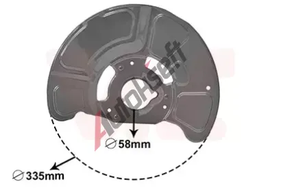 VAN WEZEL Ochrann plech proti neistotm brzdovho kotoue VAW 3044372, 3044372