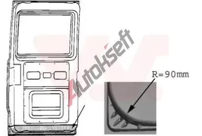 VAN WEZEL Zadní dveře VAW 3071249, 3071249  VAN WEZEL Zadní dveře VAW 3071249, 3071249