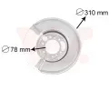 Ochrann plech proti neistotm brzdovho kotoue VAN WEZEL ‐ VAW 3075373