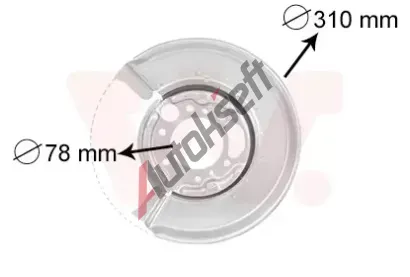 VAN WEZEL Ochrann plech proti neistotm brzdovho kotoue VAW 3075373, 3075373