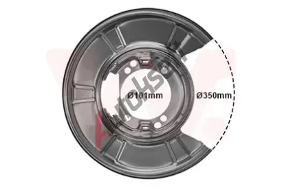 VAN WEZEL Ochrann plech proti neistotm brzdovho kotoue VAW 3077371, 3077371