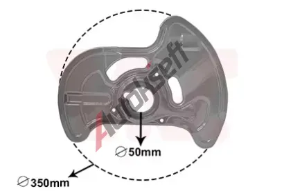 VAN WEZEL Ochrann plech proti neistotm brzdovho kotoue VAW 3091372, 3091372