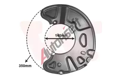 VAN WEZEL Ochrann plech proti neistotm brzdovho kotoue VAW 3097371, 3097371