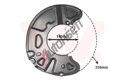 VAN WEZEL Ochrann plech proti neistotm brzdovho kotoue VAW 3097372, 3097372