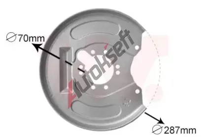 VAN WEZEL Ochrann� plech proti ne�istot�m brzdov�ho kotou�e VAW 3225373, 3225373