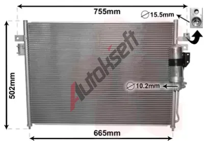 VAN WEZEL Kondenztor klimatizace VAW 33005404, 33005404