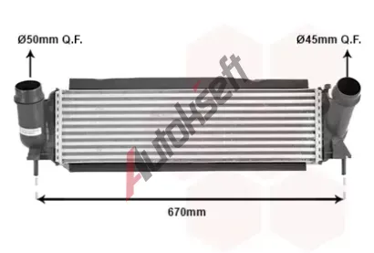 VAN WEZEL Chladič vzduchu intercooler VAW 33014704, 33014704  VAN WEZEL Chladič vzduchu intercooler VAW 33014704, 33014704