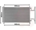 Kondenztor klimatizace VAN WEZEL ‐ VAW 33015702