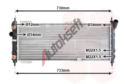 VAN WEZEL Chladi vody VAW 37002200, 37002200