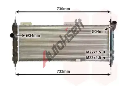 VAN WEZEL Chladi vody VAW 37002203, 37002203