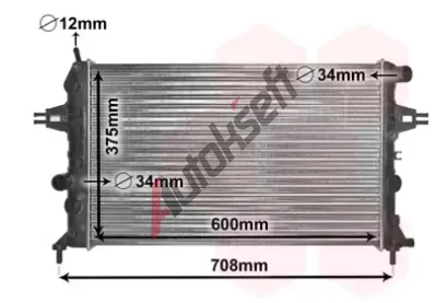 VAN WEZEL Chladi vody VAW 37002296, 37002296