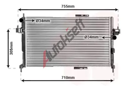 VAN WEZEL Chladi vody VAW 37002305, 37002305