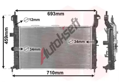 VAN WEZEL Chladi vody VAW 37002345, 37002345