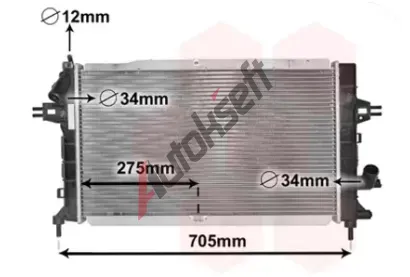 VAN WEZEL Chladi vody VAW 37002364, 37002364