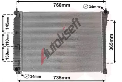 VAN WEZEL Chladi vody VAW 37002435, 37002435