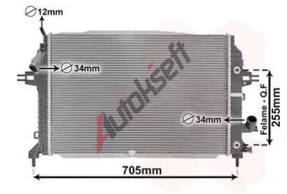 VAN WEZEL Chladi vody VAW 37002460, 37002460