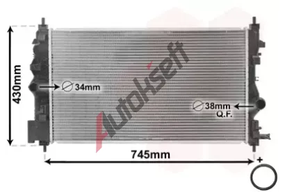 VAN WEZEL Chladi vody VAW 37002488, 37002488