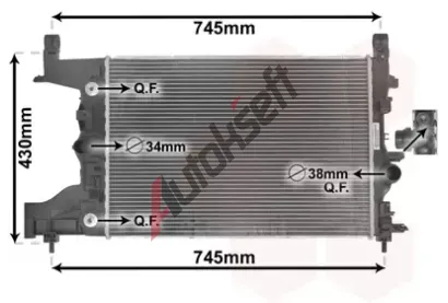 VAN WEZEL Chladi vody VAW 37002545, 37002545