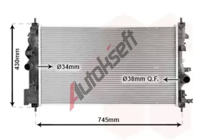 VAN WEZEL Chladi vody VAW 37002591, 37002591
