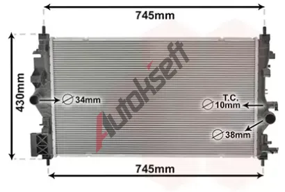 VAN WEZEL Chladi vody VAW 37002683, 37002683