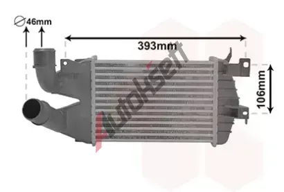 VAN WEZEL Chladi vzduchu intercooler VAW 37004584, 37004584