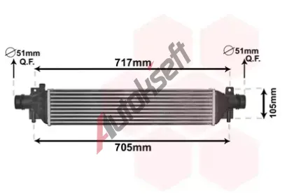 VAN WEZEL Chladi vzduchu intercooler VAW 37004650, 37004650