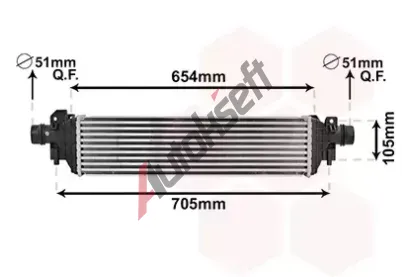 VAN WEZEL Chladič vzduchu intercooler VAW 37004664, 37004664 VAN WEZEL Chladič vzduchu intercooler VAW 37004664, 37004664