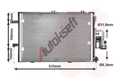 VAN WEZEL Kondenztor - klimatizace VAW 37005309, 37005309