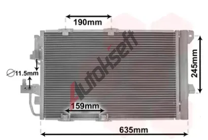 VAN WEZEL Kondenztor - klimatizace VAW 37005326, 37005326