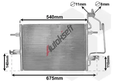 VAN WEZEL Kondenz�tor - klimatizace VAW 37005349, 37005349