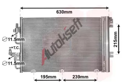 VAN WEZEL Kondenztor - klimatizace VAW 37005366, 37005366