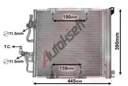 VAN WEZEL Kondenztor - klimatizace VAW 37005368, 37005368
