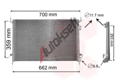 VAN WEZEL Kondenztor - klimatizace VAW 37005397, 37005397