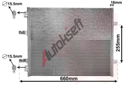 VAN WEZEL Kondenztor - klimatizace VAW 37005480, 37005480