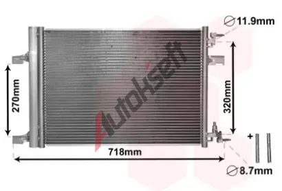 VAN WEZEL Kondenztor klimatizace VAW 37005500, 37005500