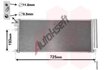 VAN WEZEL Kondenztor klimatizace VAW 37005634, 37005634