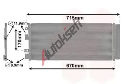 VAN WEZEL Kondenztor klimatizace VAW 37005690, 37005690