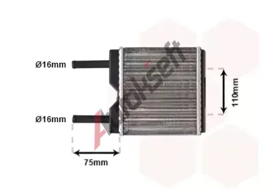 VAN WEZEL Vmnk tepla - vnitn vytpn VAW 37006094, 37006094