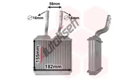 VAN WEZEL Vmnk tepla - vnitn vytpn VAW 37006197, 37006197