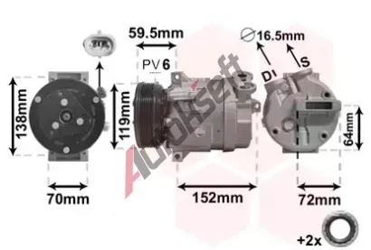 VAN WEZEL Kompresor - klimatizace VAW 3700K279, 3700K279