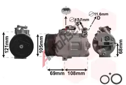 VAN WEZEL Kompresor - klimatizace VAW 3700K358, 3700K358