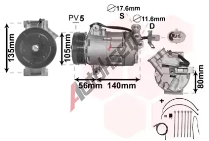 VAN WEZEL Kompresor klimatizace VAW 3700K428, 3700K428