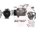 VAN WEZEL Kompresor - klimatizace ‐ VAW 3700K437