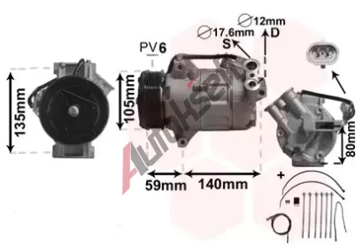 VAN WEZEL Kompresor - klimatizace VAW 3700K437, 3700K437