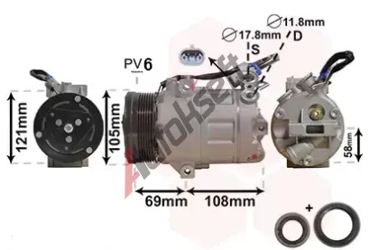 VAN WEZEL Kompresor - klimatizace VAW 3700K438, 3700K438