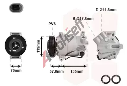 VAN WEZEL Kompresor - klimatizace VAW 3700K496, 3700K496