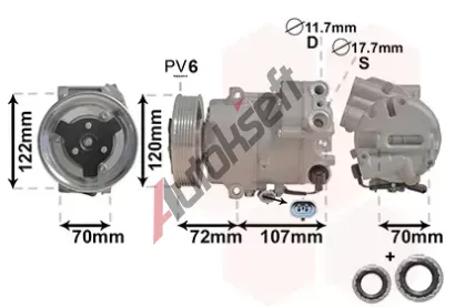 VAN WEZEL Kompresor klimatizace VAW 3700K595, 3700K595