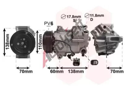 VAN WEZEL Kompresor klimatizace VAW 3700K607, 3700K607